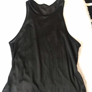 Lululemon black mesh tank top